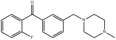 2-FLUORO-3'-(4-METHYLPIPERAZINOMETHYL) BENZOPHENONE Structural