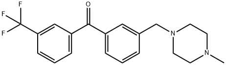 3-(4-METHYLPIPERAZINOMETHYL)-3'-TRIFLUOROMETHYLBENZOPHENONE Structural