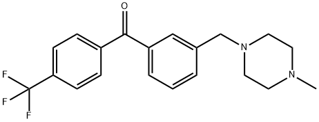 3-(4-METHYLPIPERAZINOMETHYL)-4'-TRIFLUOROMETHYLBENZOPHENONE Structural