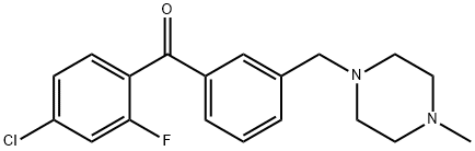 4-CHLORO-2-FLUORO-3'-(4-METHYLPIPERAZINOMETHYL) BENZOPHENONE