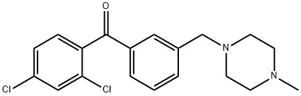 2,4-DICHLORO-3'-(4-METHYLPIPERAZINOMETHYL) BENZOPHENONE Structural