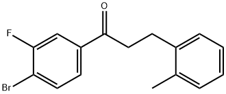 4'-BROMO-3'-FLUORO-3-(2-METHYLPHENYL)PROPIOPHENONE Structural