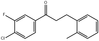 4'-CHLORO-3'-FLUORO-3-(2-METHYLPHENYL)PROPIOPHENONE Structural