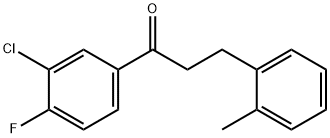 3'-CHLORO-4'-FLUORO-3-(2-METHYLPHENYL)PROPIOPHENONE Structural