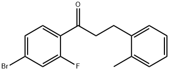 4'-BROMO-2'-FLUORO-3-(2-METHYLPHENYL)PROPIOPHENONE Structural