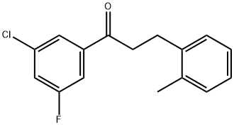 3'-CHLORO-5'-FLUORO-3-(2-METHYLPHENYL)PROPIOPHENONE Structural