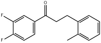 3',4'-DIFLUORO-3-(2-METHYLPHENYL)PROPIOPHENONE Structural