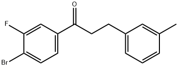 4'-BROMO-3'-FLUORO-3-(3-METHYLPHENYL)PROPIOPHENONE Structural