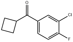 3-CHLORO-4-FLUOROPHENYL CYCLOBUTYL KETONE Structural