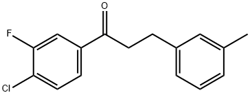 4'-CHLORO-3'-FLUORO-3-(3-METHYLPHENYL)PROPIOPHENONE Structural