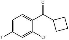 2-CHLORO-4-FLUOROPHENYL CYCLOBUTYL KETONE Structural