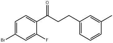 4'-BROMO-2'-FLUORO-3-(3-METHYLPHENYL)PROPIOPHENONE Structural