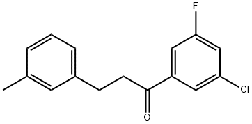 3'-CHLORO-5'-FLUORO-3-(3-METHYLPHENYL)PROPIOPHENONE Structural