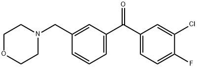 3-CHLORO-4-FLUORO-3'-MORPHOLINOMETHYL BENZOPHENONE