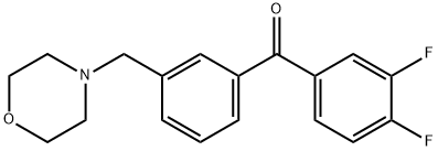 3,4-DIFLUORO-3'-MORPHOLINOMETHYL BENZOPHENONE