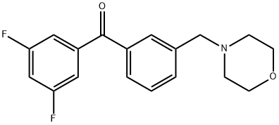 3,5-DIFLUORO-3'-MORPHOLINOMETHYL BENZOPHENONE