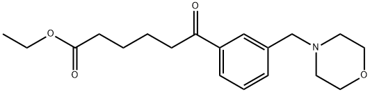 ETHYL 6-[3-(MORPHOLINOMETHYL)PHENYL]-6-OXOHEXANOATE Structural