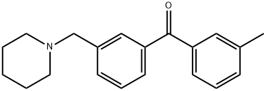 3-METHYL-3'-PIPERIDINOMETHYL BENZOPHENONE Structural