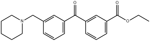 3-CARBOETHOXY-3'-PIPERIDINOMETHYL BENZOPHENONE Structural