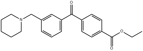 4'-CARBOETHOXY-3-PIPERIDINOMETHYL BENZOPHENONE Structural