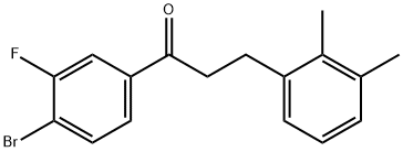 4'-BROMO-3-(2,3-DIMETHYLPHENYL)-3'-FLUOROPROPIOPHENONE Structural