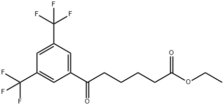 ETHYL 6-(3,5-DITRIFLUOROMETHYLPHENYL)-6-OXOHEXANOATE Structural