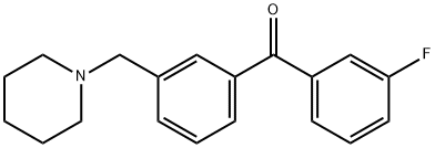 3-FLUORO-3'-PIPERIDINOMETHYL BENZOPHENONE Structural