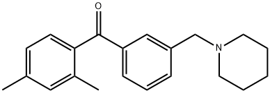 2,4-DIMETHYL-3'-PIPERIDINOMETHYL BENZOPHENONE Structural