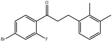 4'-BROMO-3-(2,3-DIMETHYLPHENYL)-2'-FLUOROPROPIOPHENONE Structural