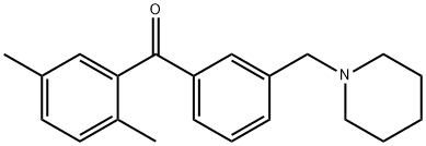 2,5-DIMETHYL-3'-PIPERIDINOMETHYL BENZOPHENONE Structural