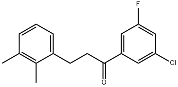 3'-CHLORO-3-(2,3-DIMETHYLPHENYL)-5'-FLUOROPROPIOPHENONE Structural