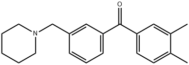 3,4-DIMETHYL-3'-PIPERIDINOMETHYL BENZOPHENONE Structural