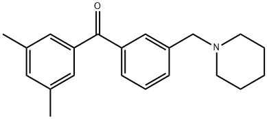 3,5-DIMETHYL-3'-PIPERIDINOMETHYL BENZOPHENONE Structural