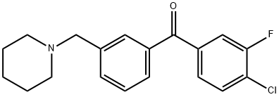 4-CHLORO-3-FLUORO-3'-PIPERIDINOMETHYL BENZOPHENONE