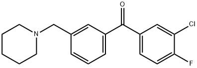 3-CHLORO-4-FLUORO-3'-PIPERIDINOMETHYL BENZOPHENONE