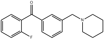 2-FLUORO-3'-PIPERIDINOMETHYL BENZOPHENONE Structural