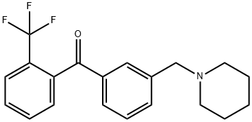 3'-PIPERIDINOMETHYL-2-TRIFLUOROMETHYLBENZOPHENONE Structural