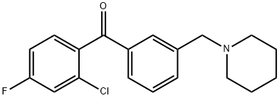 2-CHLORO-4-FLUORO-3'-PIPERIDINOMETHYL BENZOPHENONE