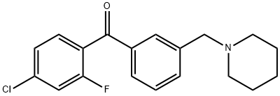 4-CHLORO-2-FLUORO-3'-PIPERIDINOMETHYL BENZOPHENONE