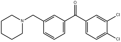 3,4-DICHLORO-3'-PIPERIDINOMETHYL BENZOPHENONE Structural