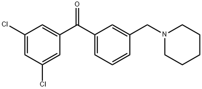 3,5-DICHLORO-3'-PIPERIDINOMETHYL BENZOPHENONE