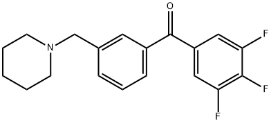 3'-PIPERIDINOMETHYL-3,4,5-TRIFLUOROBENZOPHENONE Structural