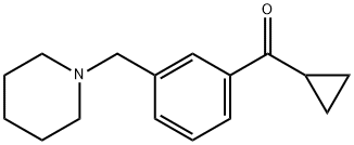 CYCLOPROPYL 3-(PIPERIDINOMETHYL)PHENYL KETONE Structural