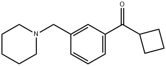 CYCLOBUTYL 3-(PIPERIDINOMETHYL)PHENYL KETONE Structural