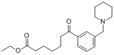 ETHYL 7-OXO-7-[3-(PIPERIDINOMETHYL)PHENYL]HEPTANOATE Structural