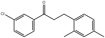 3'-CHLORO-3-(2,4-DIMETHYLPHENYL)PROPIOPHENONE Structural