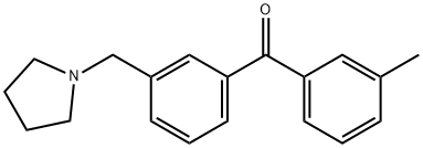 3-METHYL-3'-PYRROLIDINOMETHYL BENZOPHENONE Structural