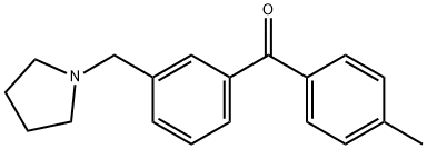 4'-METHYL-3-PYRROLIDINOMETHYL BENZOPHENONE Structural