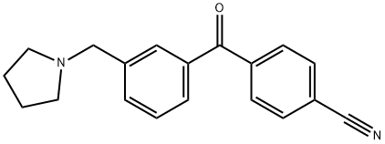 4'-CYANO-3-PYRROLIDINOMETHYL BENZOPHENONE Structural