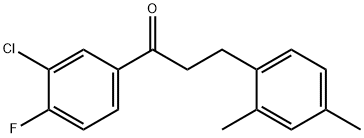 3'-CHLORO-3-(2,4-DIMETHYLPHENYL)-4'-FLUOROPROPIOPHENONE Structural